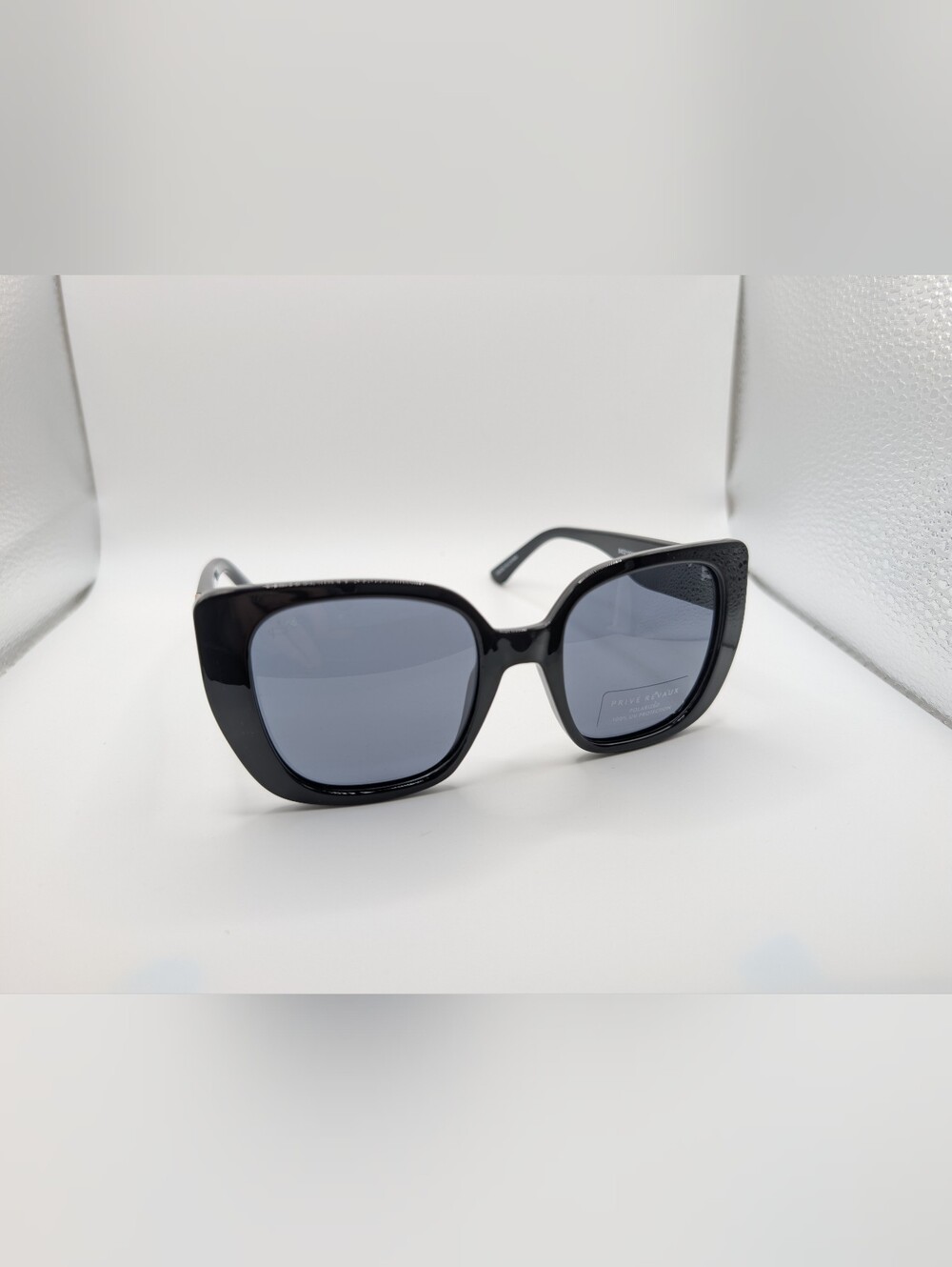 Privé Revaux Double Tap /S Black Oversized Sunglasses Polarized NWT